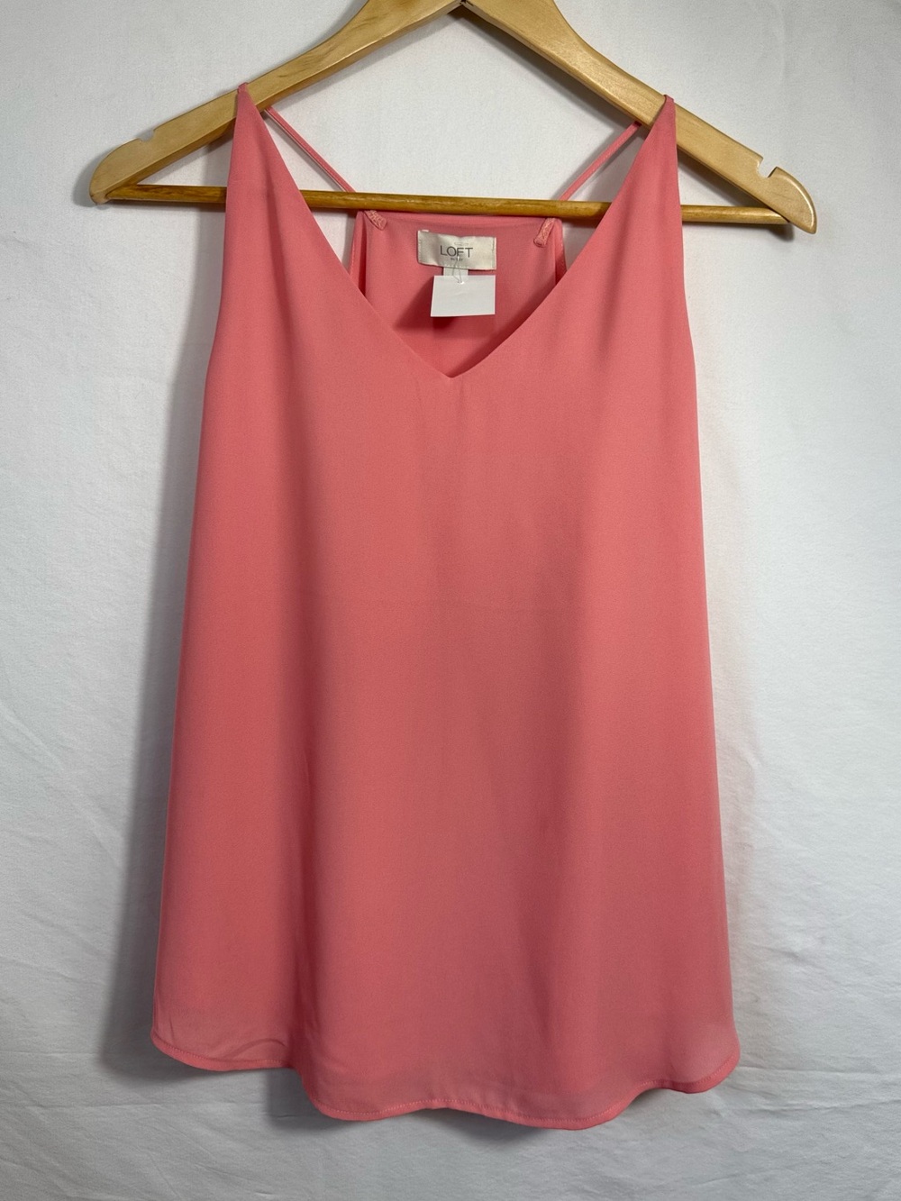 LOFT V-Neck Racerback Camisole- Coral Pink